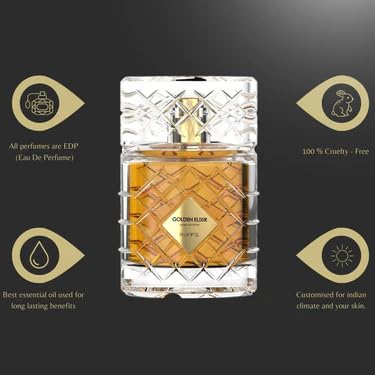 RiiFFS Golden Elixir Extrait De Parfum | Luxurious Long-Lasting Fragrance | 100ml | Genuine Brand Import