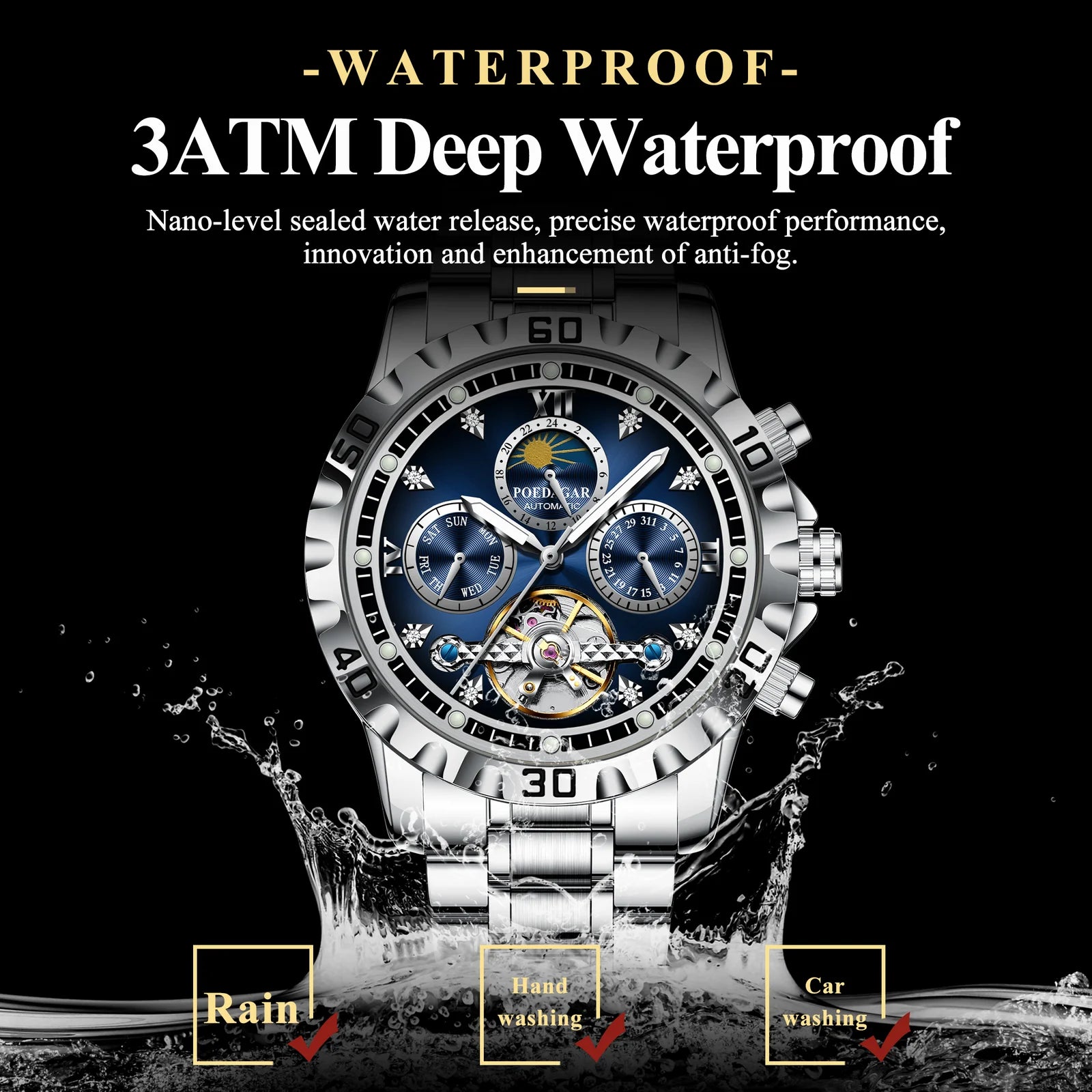 POEDAGAR | MEN'S AUTOMATIC WATCH
