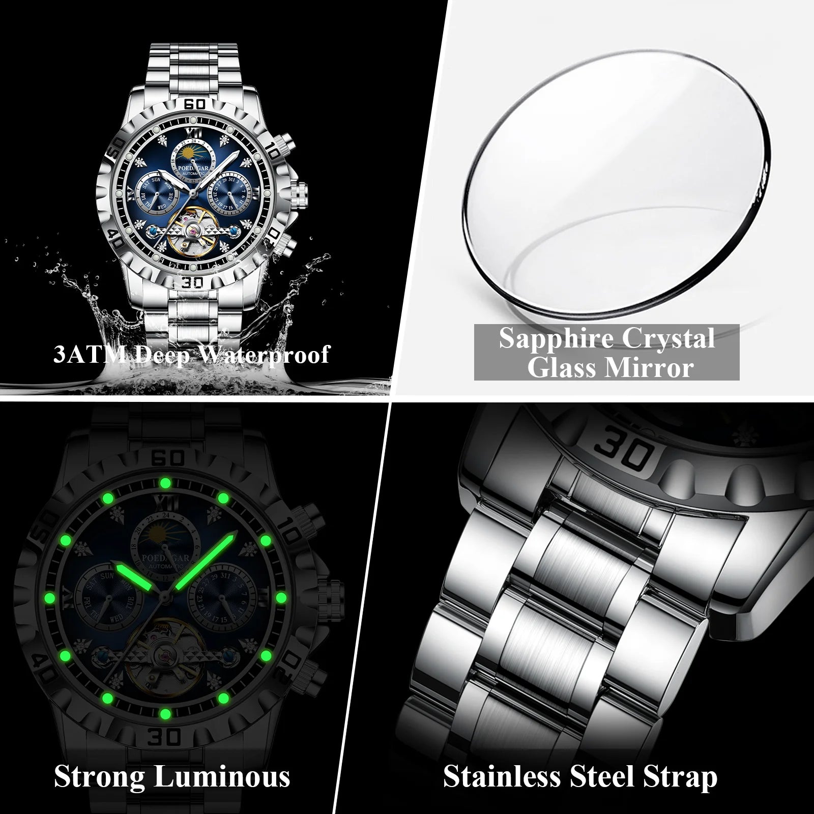 POEDAGAR | MEN'S AUTOMATIC WATCH