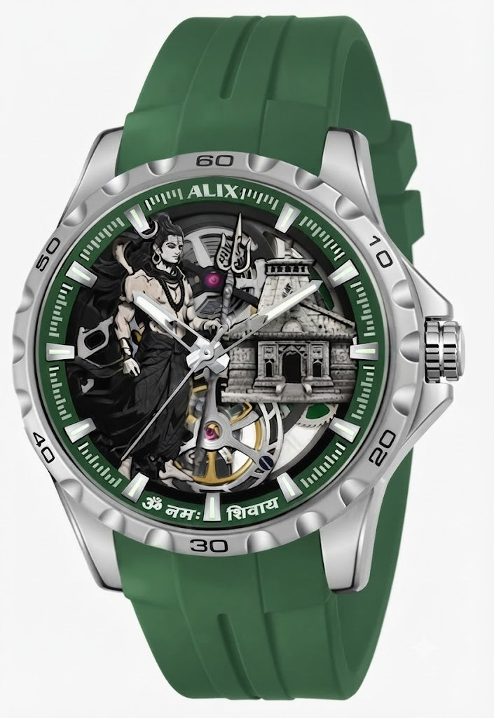 ALIX | Lord Shiva Mahadev Kedarnath Automatic Watch for Men & Boys AL2931
