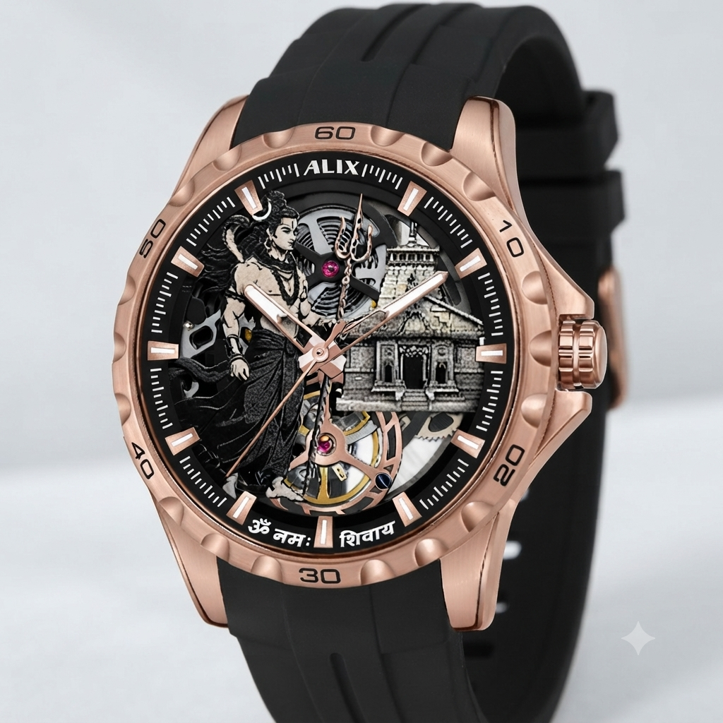 ALIX | Lord Shiva Mahadev Kedarnath Automatic Watch for Men & Boys AL2931