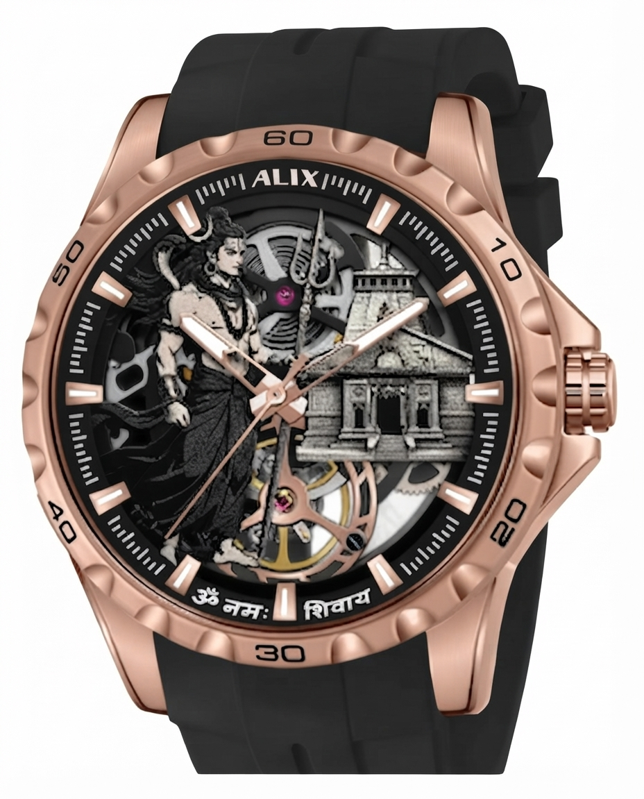 ALIX | Lord Shiva Mahadev Kedarnath Automatic Watch for Men & Boys AL2931