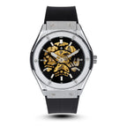 Awesome Black Rubber Belt Black Analog Watch
