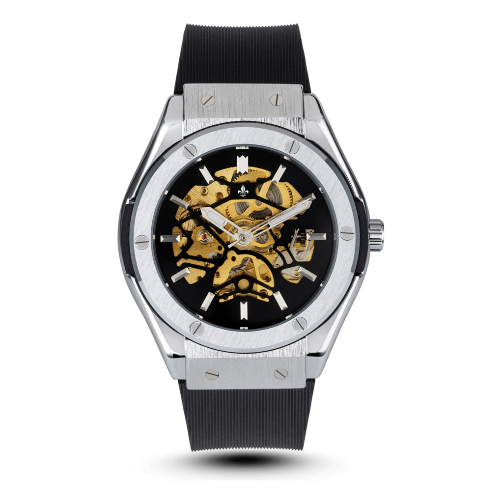Awesome Black Rubber Belt Black Analog Watch
