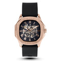 Wonderful look Black Rubber Belt Black Analog Watch
