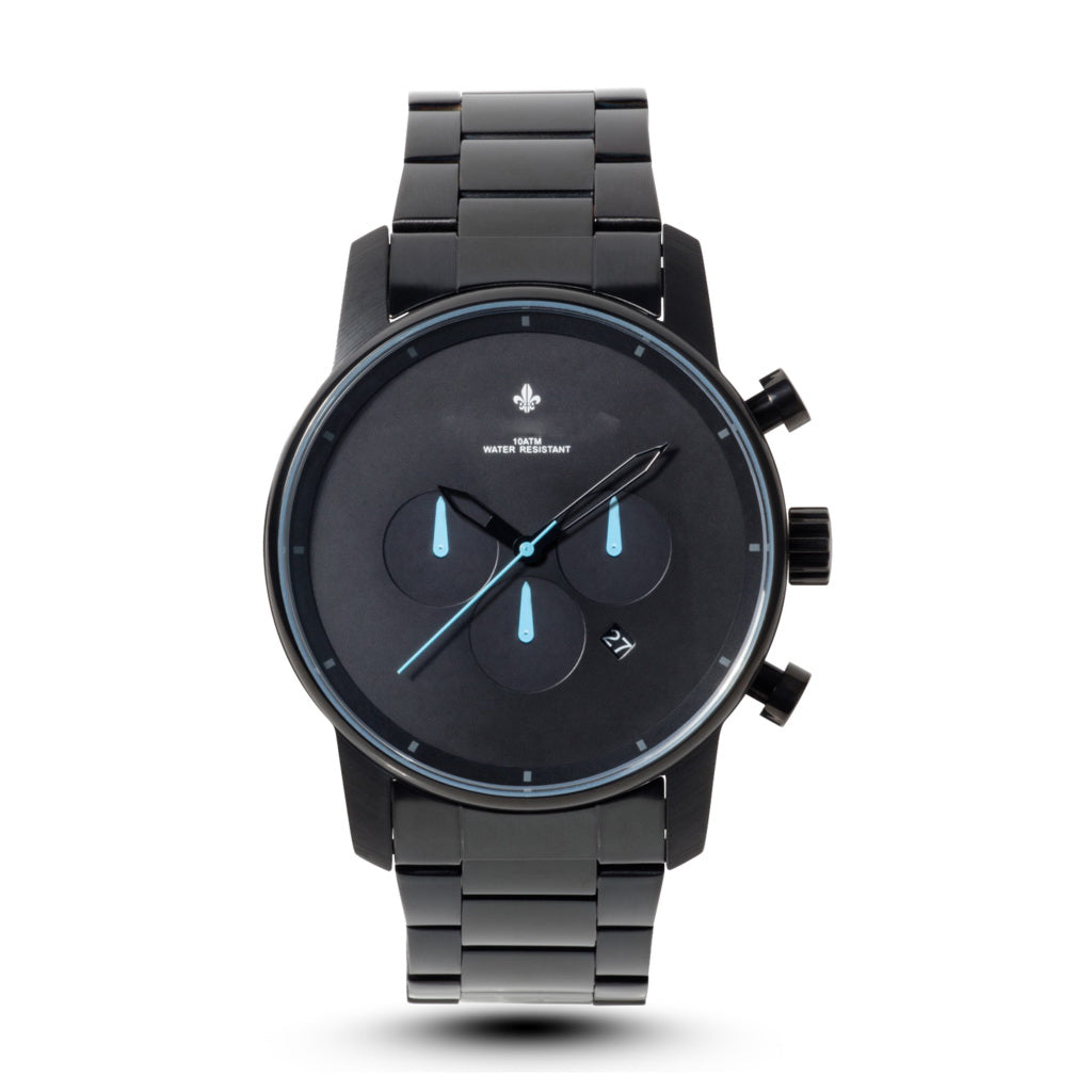 Nice look Black Meatl Belt Black Analog Watch