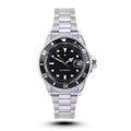 Nice look Silver Meatl Belt Black Analog Watch