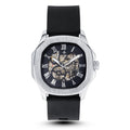 nice Look Black Rubber Belt Greay Analog Watch