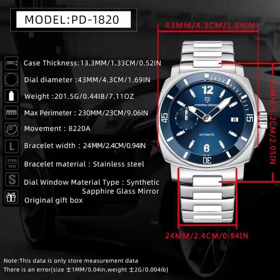 PAGANI DESIGN | MEN'S AUTOMATIC WATCH