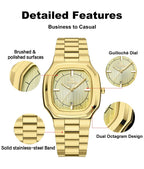 REWARD RD612268M Premium Gold Men's Watch | 100% Original | 1 Year Machine Warranty