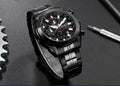 MEGIR 2065 Men's Luxury Black Chronograph Quartz Watch | Black Stainless Steel Strap | 100% Original | 1 Year Company Warranty