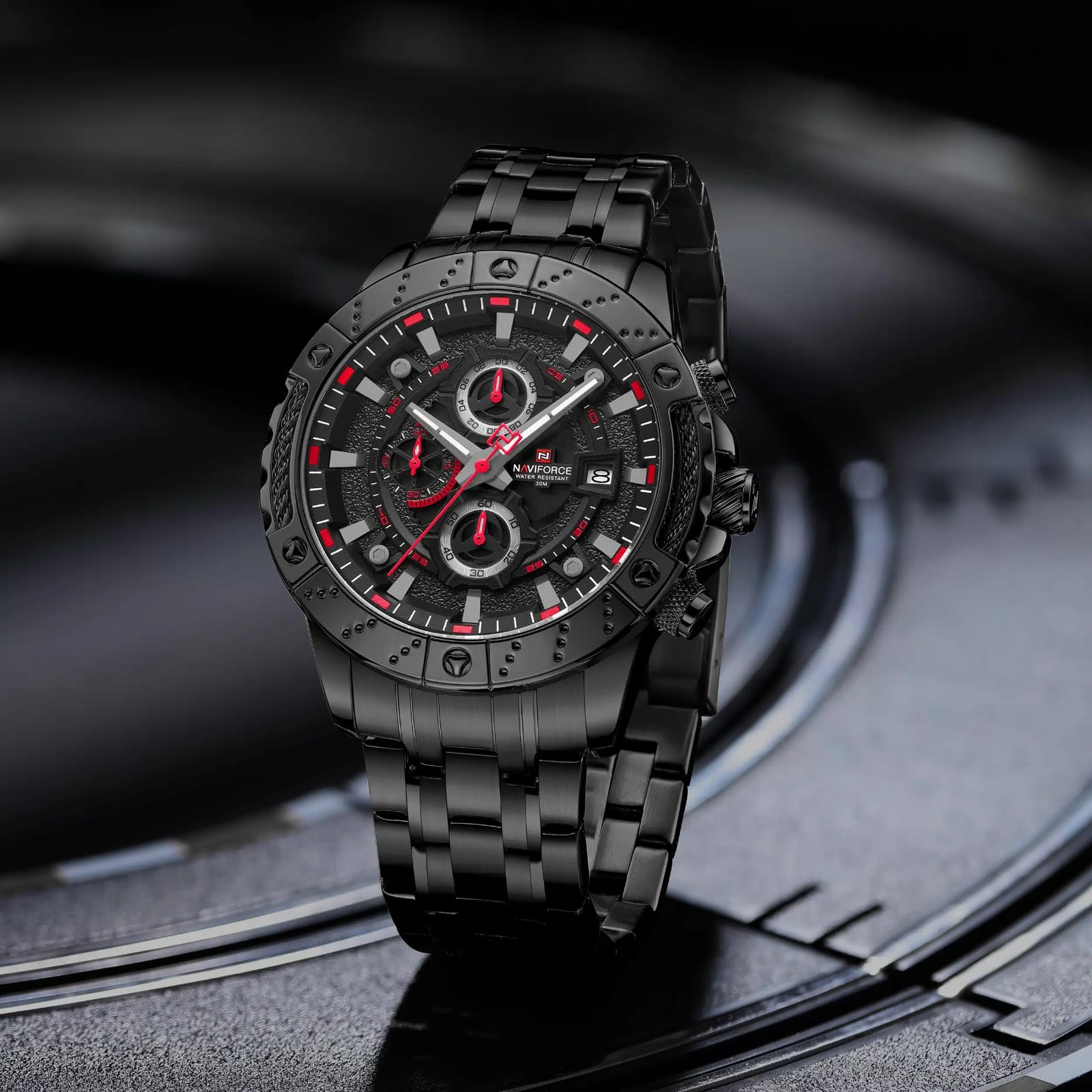 Naviforce NF9227 Original Men's Analog Digital Quartz Watch | Stainless Steel | 1 Year Machine Warranty
