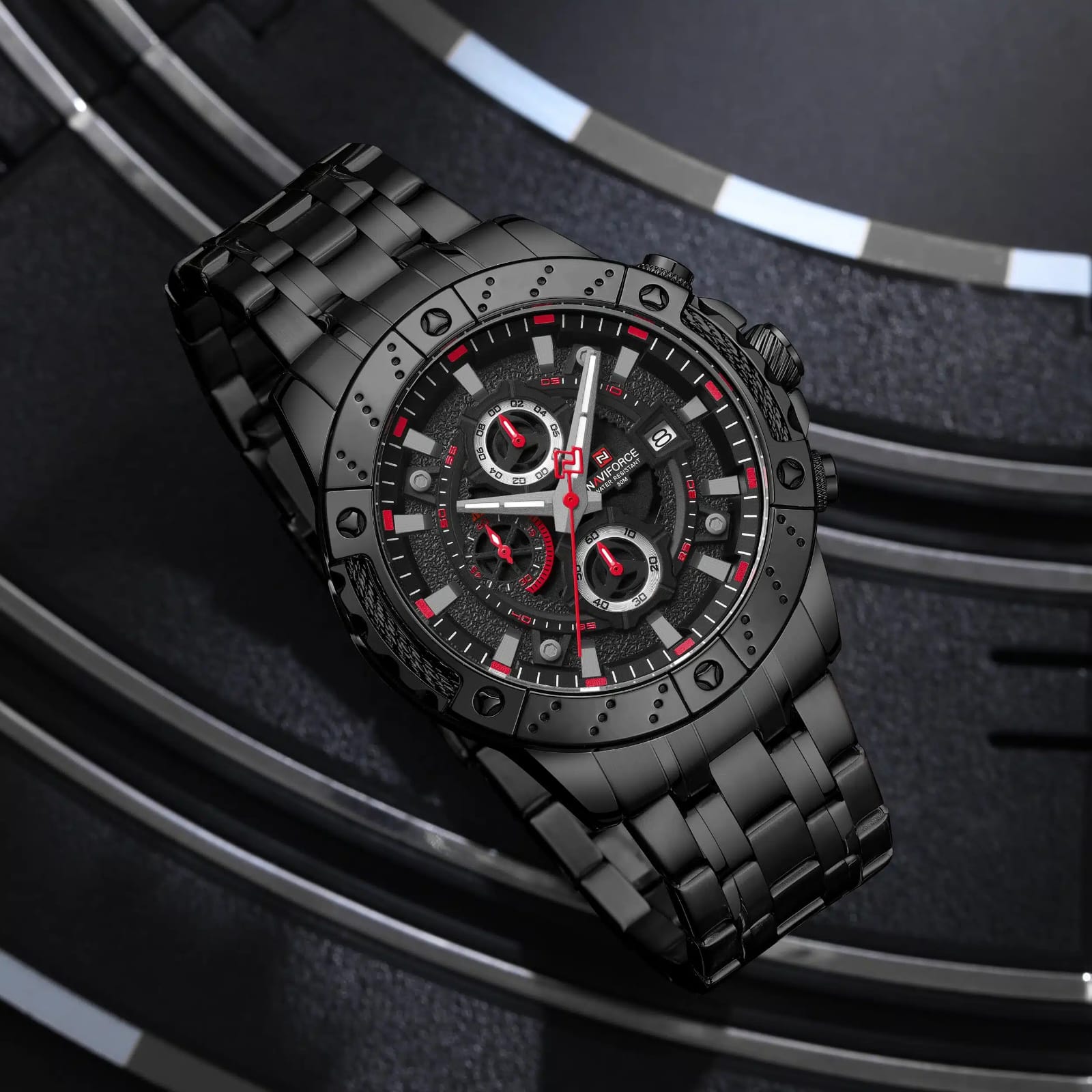 Naviforce NF9227 Original Men's Analog Digital Quartz Watch | Stainless Steel | 1 Year Machine Warranty