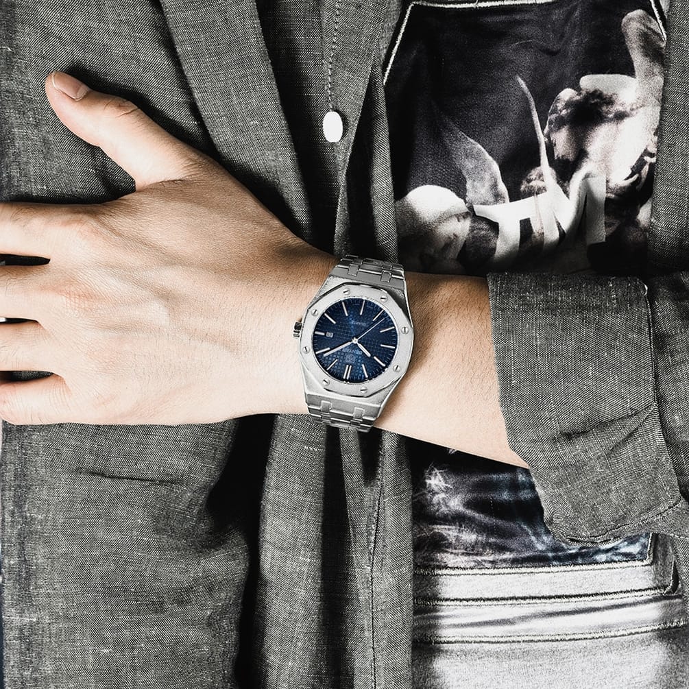 BENYAR Men's Quartz Stainless Steel Watch 42MM Blue Dial | Japan Miyota 2115 Movement | Original Watch | 1 Year Machine Warranty