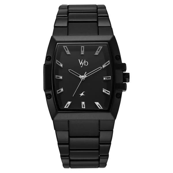 Fastrack Vyb Black Dial Analog Men's Watch | Black Stainless Steel Strap | Original Product | 1 Year Company Warranty