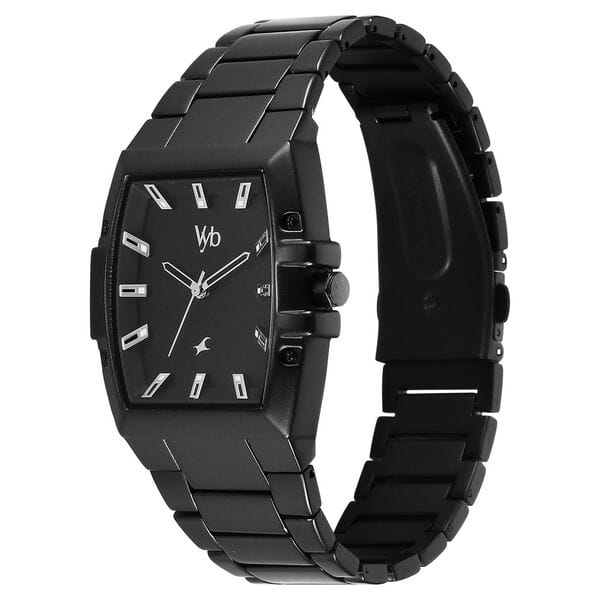 Fastrack Vyb Black Dial Analog Men's Watch | Black Stainless Steel Strap | Original Product | 1 Year Company Warranty