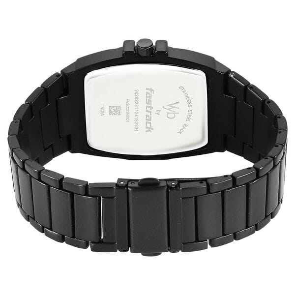 Fastrack Vyb Black Dial Analog Men's Watch | Black Stainless Steel Strap | Original Product | 1 Year Company Warranty