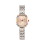 A women's Diversity brand watch featuring a square rose gold dial and a two-tone silver and rose gold metal link bracelet, shown against a plain white background.
