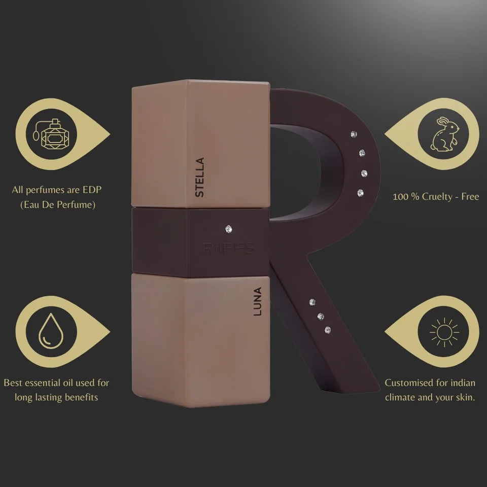 RiiFFS Stella & Luna Long Lasting Eau De Parfum Set | 100ml (2 x 50ml) | Premium Fragrance